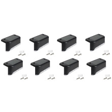 8X Solar Deck Light Waterproof Solar Power Garden Lamps Fence Light for Railing Stairs Step Fence Yard Patio Pathway