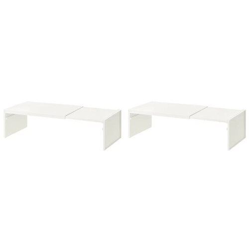 2X Retractable Kitchen Cupboard Organizer - Space-Saving Closet Rack, Wardrobe Makeup Cabinet Holder, Storage Shelf