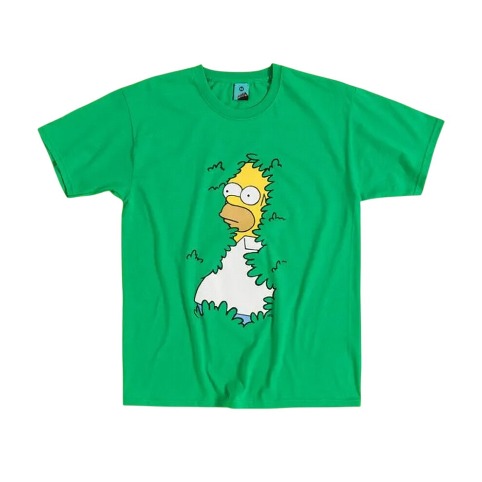 The Simpsons (M, Hedge Green) Unisex Adult Homer Simpson T-Shirt