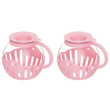 2X Homemade Microwave Popcorn Self‑Exploding Pot High‑Borosilicate Glass Popcorn Maker Safe Heat‑Resistant B