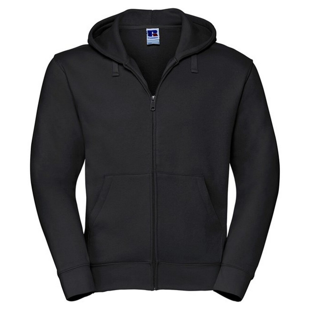 Russell (L, Black) Mens Authentic Full Zip Hoodie