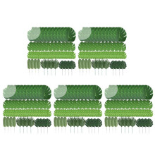 300 Pcs 6 Kinds Artificial Leaves Tropical Plant Leaves Faux Monstera Leaves Stems