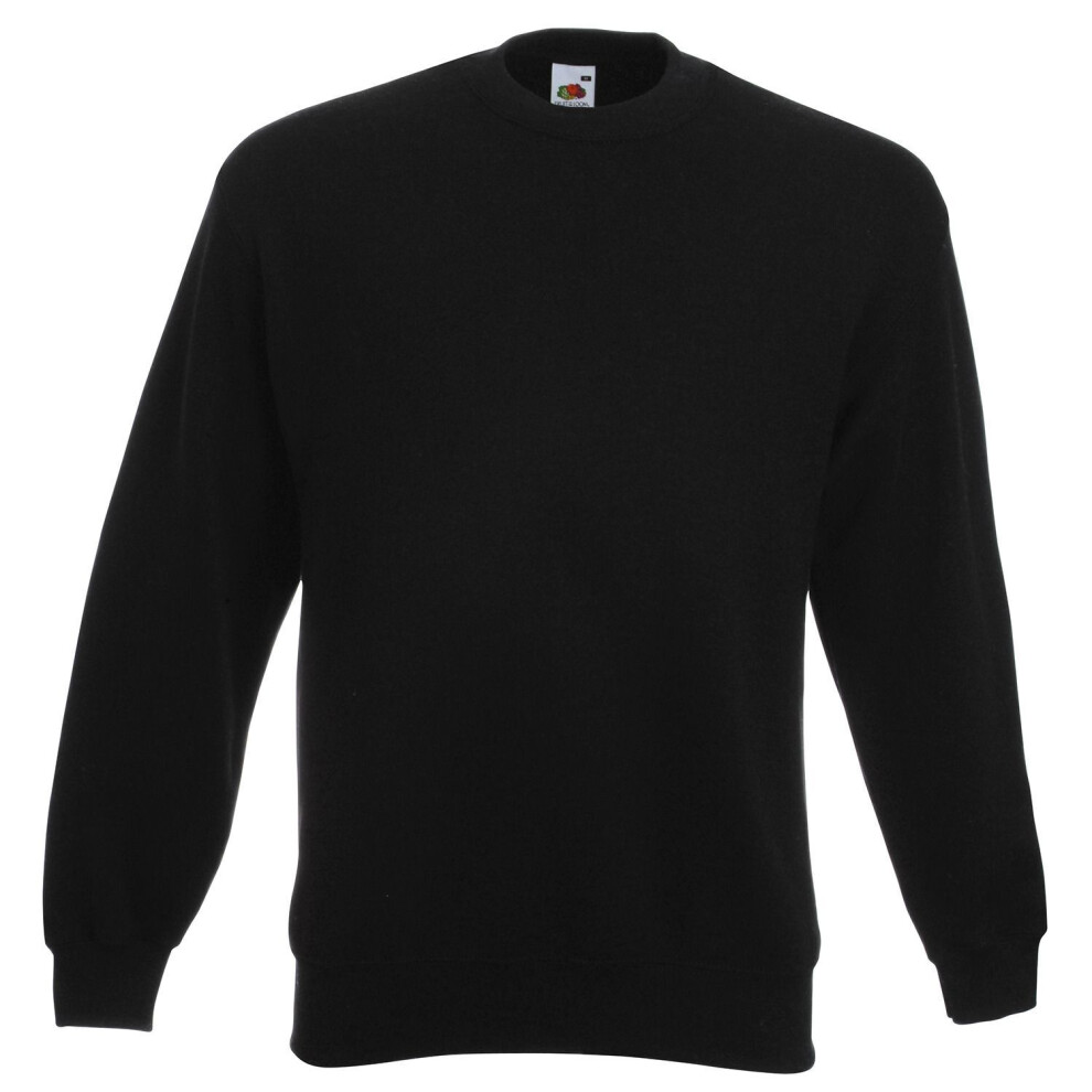 Fruit Of The Loom (S, Black) Mens Classic 80/20 Set-In Sweatshirt