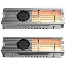 2X M.2 NVME SSD-Koellichaamkoeler Ingebouwde Snelle Ventilator Harde Schijfradiator 2280 SSD-Koellichaam Actieve Koeling Thermisch