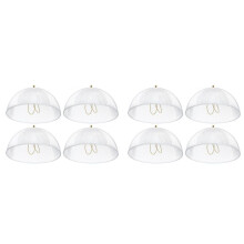 8 Pack Clip  Lamp Shade, Light Cover for A Type Bulb, 8 Inch DIA X 4 1/4 Inch Height Lamp Cover