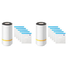 2X USB-Uppladdningsbar Elektrisk Luftpump med Vakuumpåse Av Filament - Snabb Manövrering med en Knapptryckning för Effektiv Platsbesparing