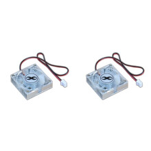 2X 12V Computer Card Cooling Fan, Semiconductor Hard Disk Chip Heatsink , 4cm Aluminum Cooling Radiator
