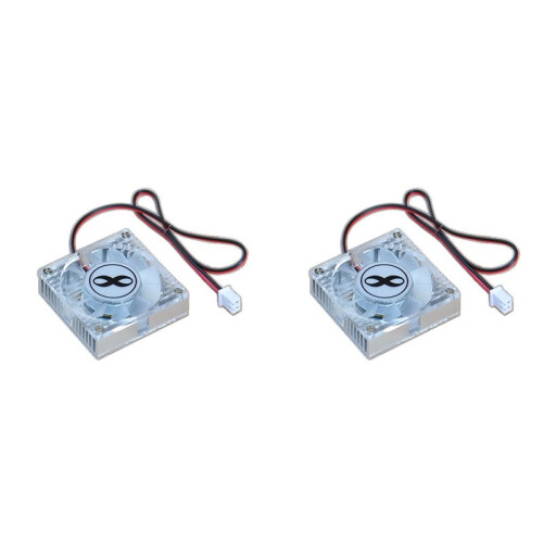 2X  12V Computer  Card Cooling Fan, Semiconductor Hard Disk Chip Heatsink , 4cm Aluminum Cooling Radiator 1