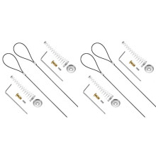 4 Sets Torriegel-Kabelzugschnur, Verstellbarer Türriegelöffner mit Feder, 2-6 Zoll für Metall- und Holzzäune im Garten