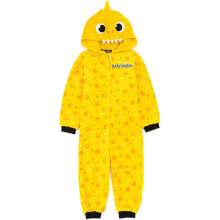 (12-18 Months, Yellow) Baby Shark Childrens/Kids 3D Fins Sleepsuit