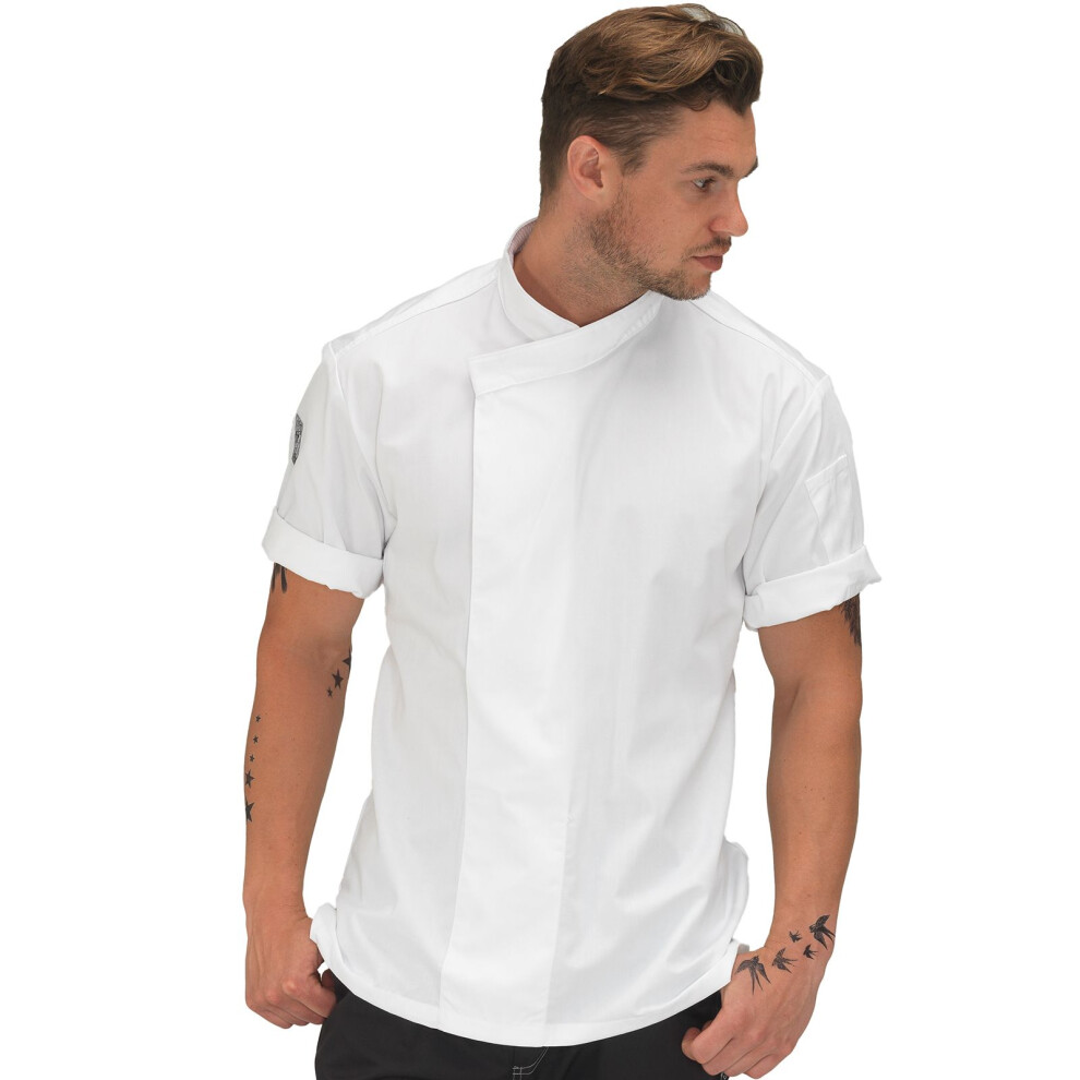 (4Xl, White) Le Chef Unisex Adult Academy Short-Sleeved Chef Tunic 5063527487049