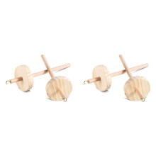 4 Stück DIY Drop Spindle Top Quirl Garn Spinner Hand Holzspinnrad für die Garnherstellung Garnspindel für Nähanfänger