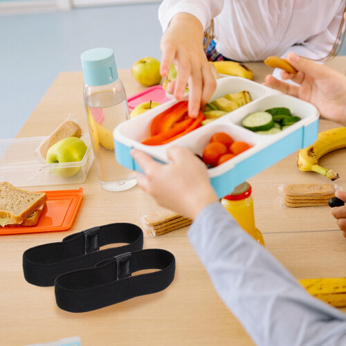 8St Stevige Zwarte Lunch Container Straps Van Duurzaam Polyester