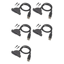 5X USB 2.0 to II 7+6 13Pin Adapter for Laptop CD/DVD ROM Slimline Drive Converter Cable Screws Steady Style