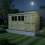 15 x 4 Pent Shed Tanalised (Double Door, With Windows) 3