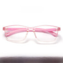 (Style4)Kids Round Eyeglasses Frame With Transparent Light Pink Lens For School And Kids