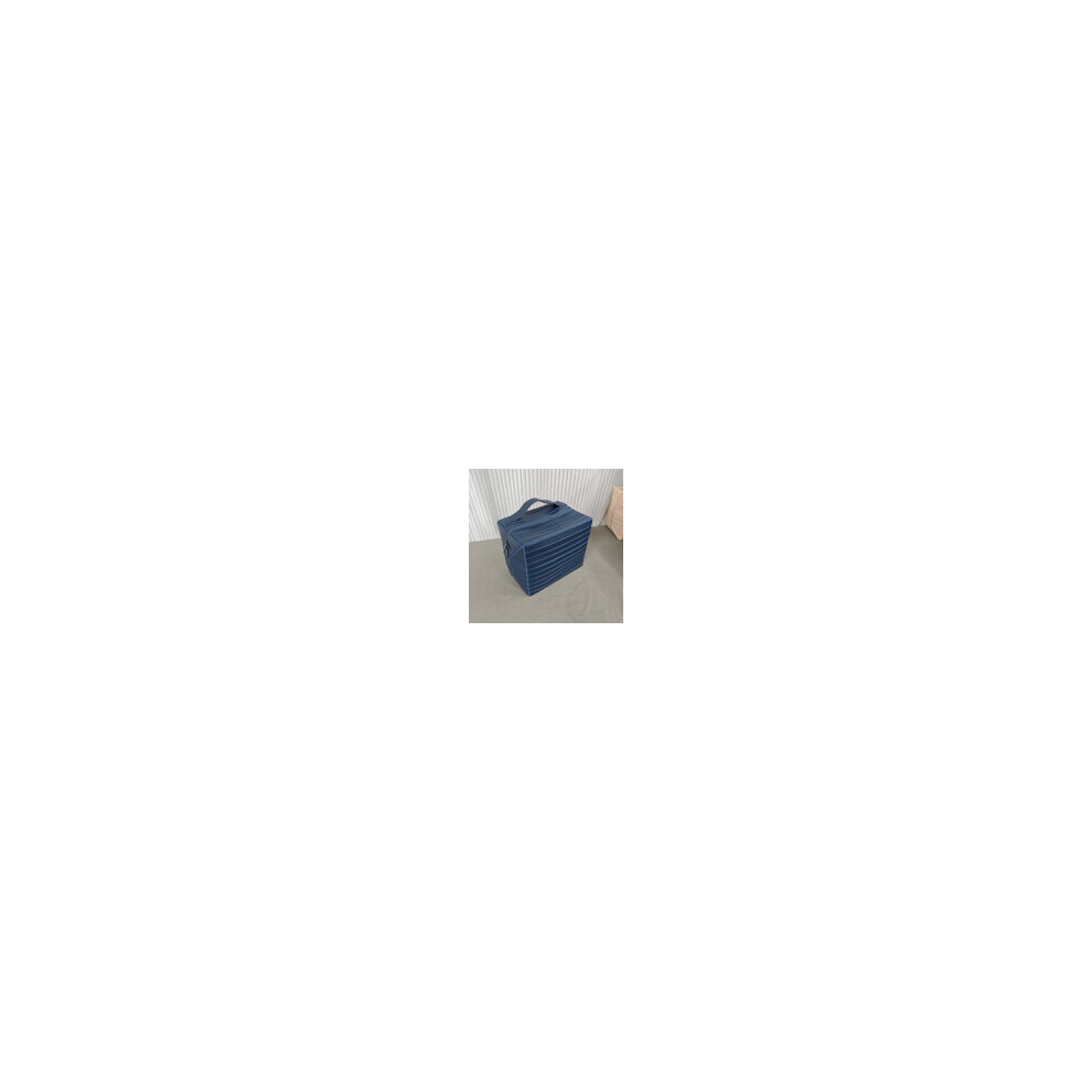 (DarkBlue) Cosmetic Travel Compact Bag With Divider And Zipper For And Skincare Makeup