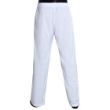 (White,XXXL)Pantalones de salón clásicos de mezcla de algodón para hombre con cintura elástica para uso informal