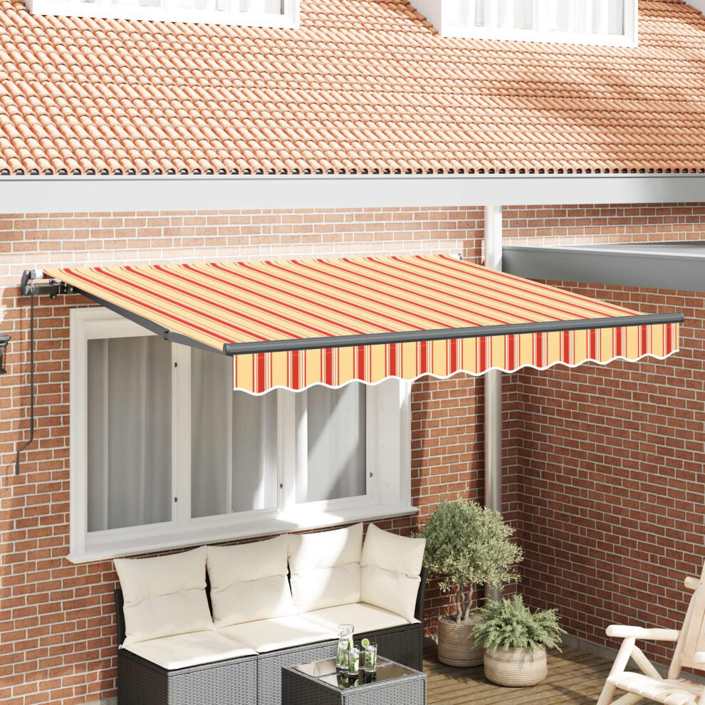 Vidaxl Retractable Awning Yellow 350 X 200 Cm Fabric