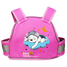 (Pink Bear)Arnés eléctrico para niños con estampado de dibujos animados para una experiencia de conducción segura