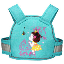 (Green Girl)Arnés eléctrico para niños con estampado de dibujos animados para una experiencia de conducción segura