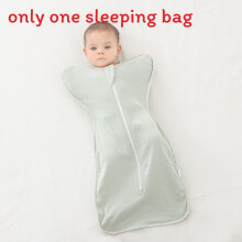 (Green,L)Bolsa de dormir para bebê com estilo apertado e cor sólida para descanso confortável