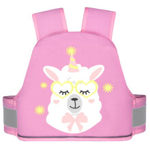 (Pink Lama)Arnês elétrico infantil motocicleta com estampa de desenho animado para experiência segura de pilotagem