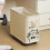 (White low style) Foldable Wheeled Basket for Yoga Mats (50L) 2