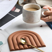 Untersetzer für Heiße Speisen, Bunte Silikon-Untersetzermatten, Thermotopfhalter, Rutschfeste Topflappen, 4 Stück