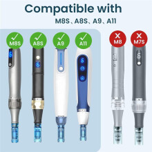 12 Stück Mikronadel-Stiftkartuschen für Dr. Pen M8S, A11, A8S, A9 für Den Heimgebrauch, 0,25 mm (4 X 36 Pins, 4 X 18 Pins, 4 X Runde -Kartuschen)
