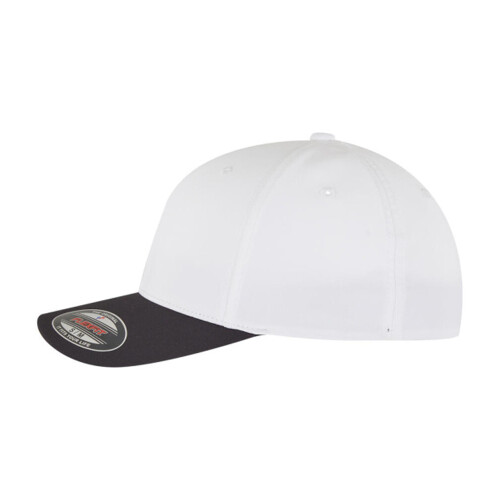 (XL, Black/White) Flexfit Logo Water Repellent Baseball Cap 2