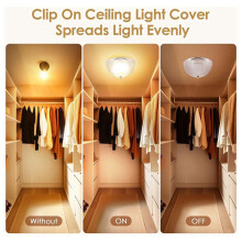 8 Pack Clip  Lamp Shade, Light Cover for A Type Bulb, 8 Inch DIA X 4 1/4 Inch Height Lamp Cover