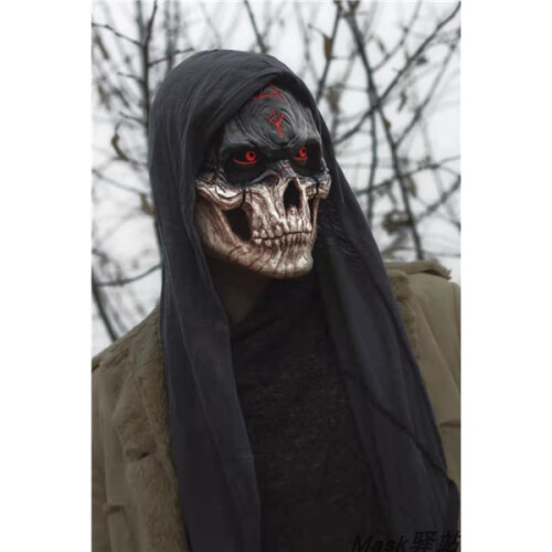 Halloween skull warrior latexmask 2