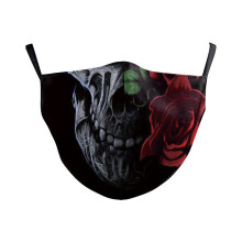 (Style 7,Adult)Halloween Theme Funny Digital Print Cotton Face Mask Fashion Creative Dustproof Use Everyday