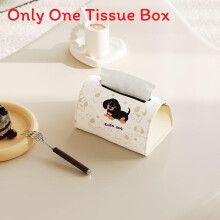 (Style E)Cartoon Puppy Tissue Box With Pu Construction For Vehicle And Living Decor Room