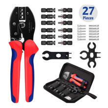 27-Teiliges Crimpzangen-Set für Elektroverbinder, Solarmodul-PV-Kabel, Weibliche Steckverbinder-Sets