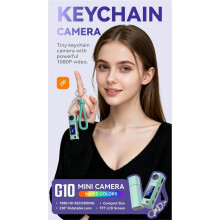 Digitale Daumenkamera, 1080p-Schlüsselanhängerkamera, 0,96 Zoll, Sehr Kleiner Camcorder-Videorecorder, 230 Drehbares Objektiv C