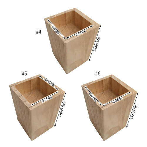 4 Stück handgefertigte-10 cm quadratischer Schlitz 6 6 1