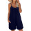 Lässige Damen-Overalls, ärmellos, Strampler,-Grün M 7