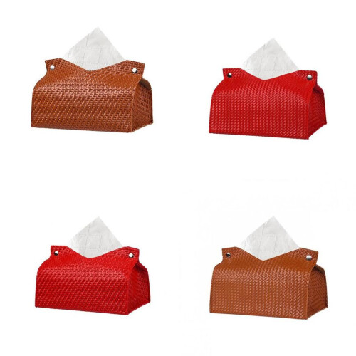 (Style K)Luxury Leather Tissue Holder With Multiuse Waterproof Protection Home Use Car 1