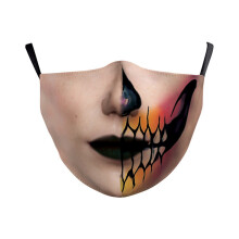 (Style 12,Child)Halloween Theme Funny Digital Print Cotton Face Mask Fashion Creative Dustproof Use Everyday