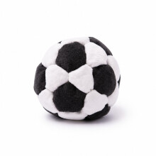 (Black White)Child Plush Soccer Ball For Training And Play With Soft Material Portable Design