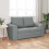 VidaXL vidaXL Folding Sofa Bed Light Grey 148 x 71 x 83 cm Fabric 4