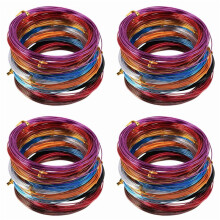 48 Rolls Assorted Colors Aluminium Wire for DIY , 1 mm in Diameter 5 Meters Long