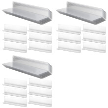 60pcs 20Cm L Shape Shelf Dividers Transparent Plastic Organizer for Kitchen Cabinet Storage Rack Display Stand Store