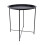 Folding Side Coffee Table Round Metal Tray Top Portable Coffee Night Stand,Black 1