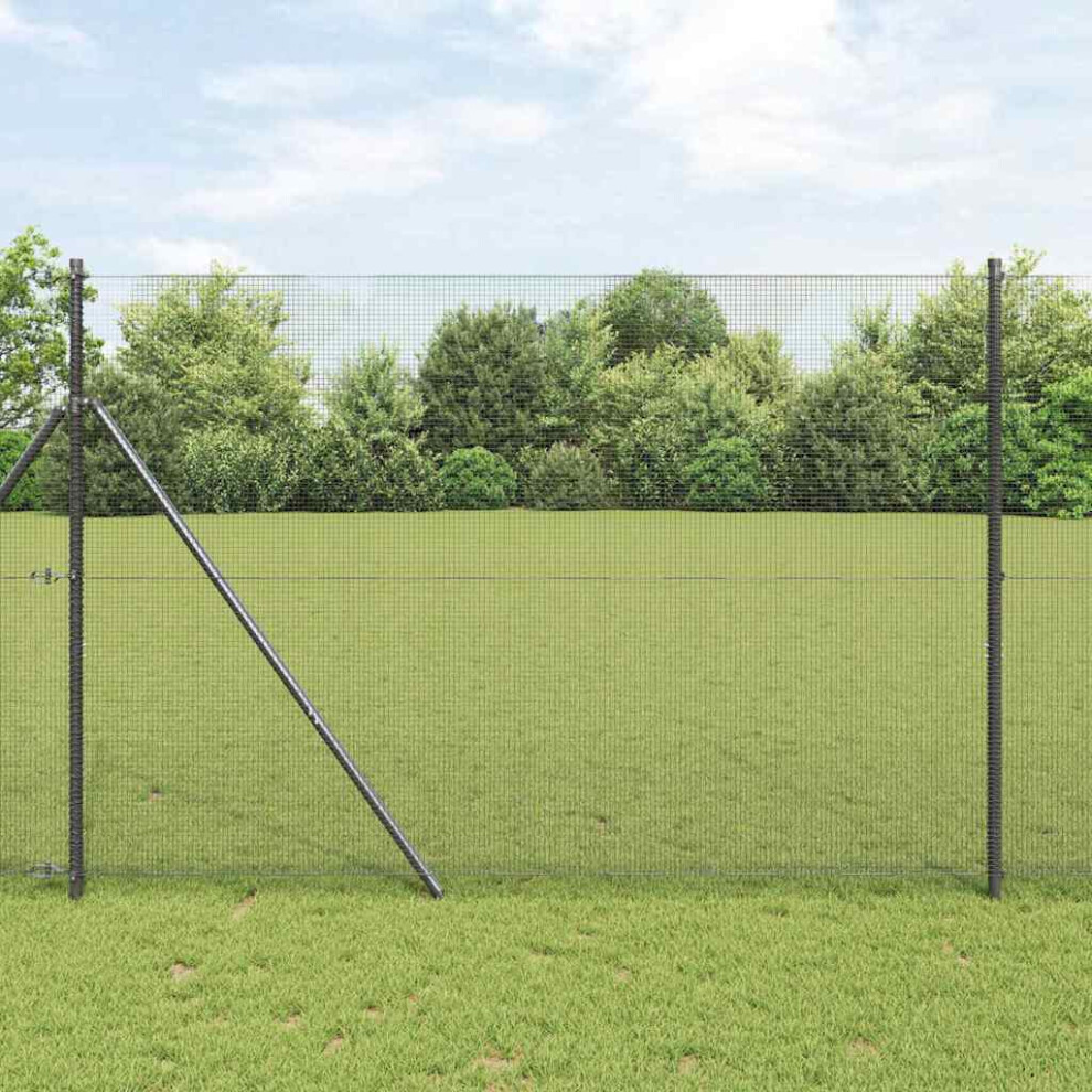 Vidaxl Welded Wire Fence 5000 X 150 Cm Grey
