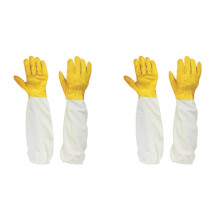 2Pair Soft Hand, Straight Thumb Beekeeper XL Size Yellow Gloves
