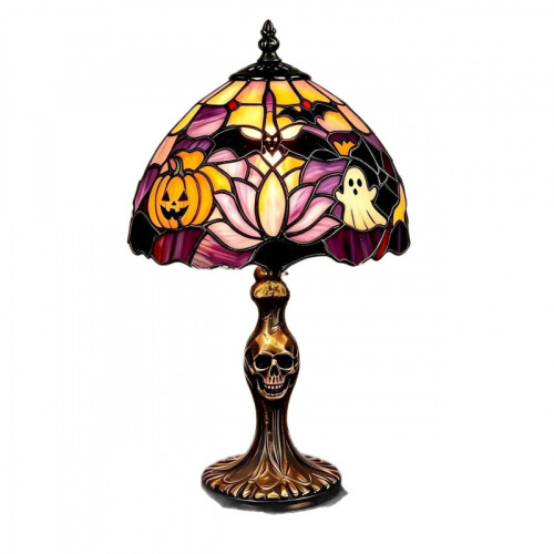 (Pumpkin hat style) Glowing Pumpkin Lantern Ornament Ghost Bat Pattern Lighted Decor For Halloween Use