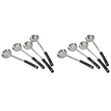 8 Pcs Portion Control Serving Spoons Portion Control Spoons Ladle Spoon, Slotted and Unslotted Portion Scoops 6oz